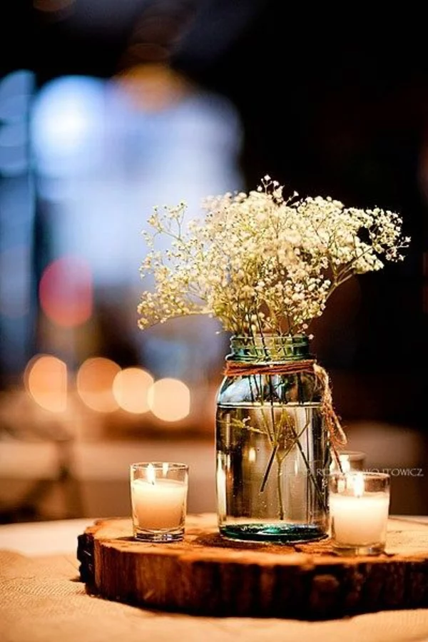 dekoration party deko kerzen vase