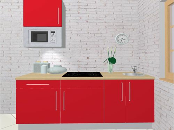 modul küchenmöbel designideen küche rot
