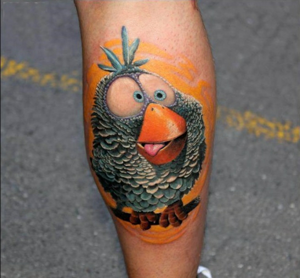 tattoo geile tattoos 3d lustiger vogel