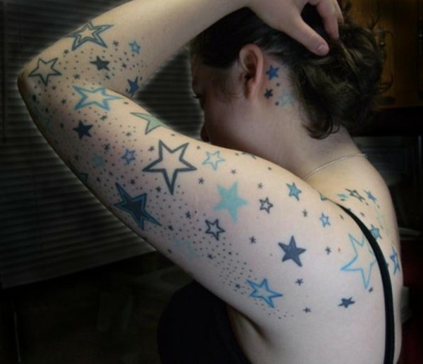 tattoo sterne coole tattoos blau