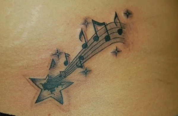 tattoo sterne tattoos musikalische noten