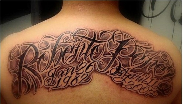 tattoos sprüche auf dem rücken schriften tattoo 