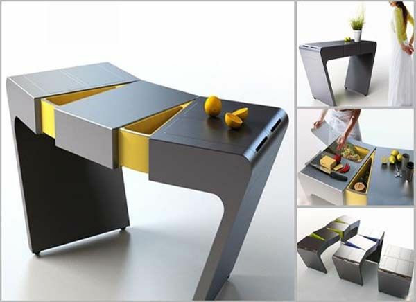 modul küchenmöbel designideen tisch lagerraum