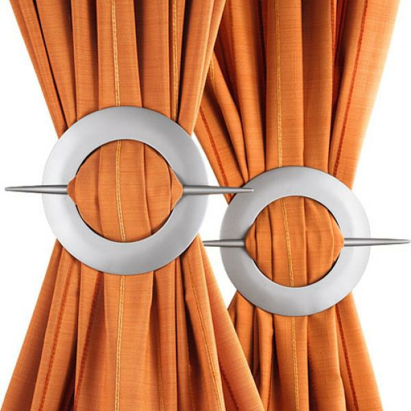 gardinen dekorationsvorschläge orange vorhänge raffhalter