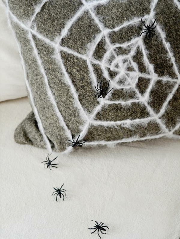 Halloween wolle vorhandene stoffe Dekoration spinnen netz