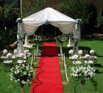 Hochzeitsdeko mit Blumenschmuck – Coole Hochzeitsdekoration im Freien
