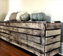 Flur Sitzbank aus Holzpaletten verleiht eine rustikale Note