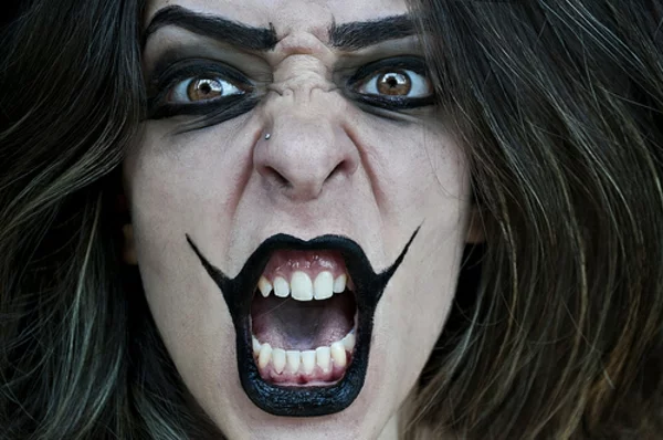 Horror Gesicht Schminken böse Halloween gruselig