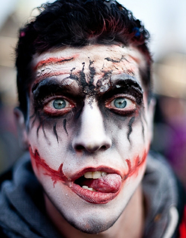 Horror Gesicht Schminken Halloween wunden