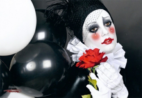 Horror Gesicht Schminken Halloween zirkus