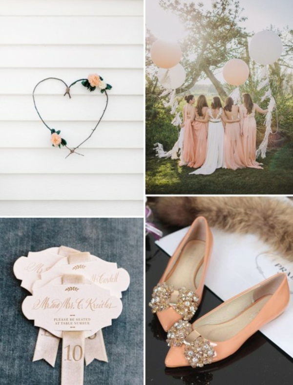 Hochzeitsdeko in Cremig und Pfirsichfarben accessoires