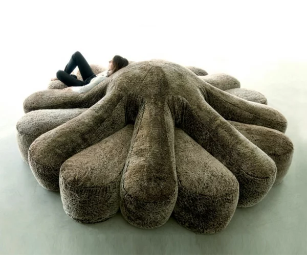 Oktopus weich polsterung Möbel dekoartikel art modern sofa