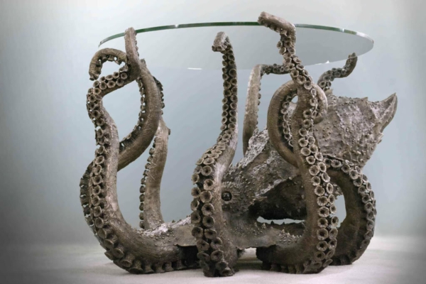 Oktopus unterseite Möbel dekoartikel art modern tisch 