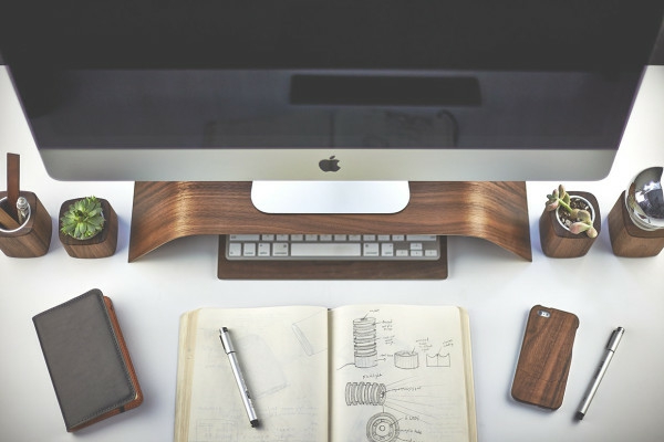 Schreibtisch buch zeichnen Zubehör desk apple buch