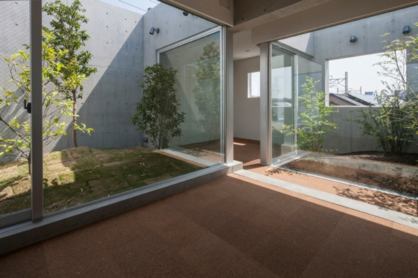 Zimmergarten im japanischen Haus fenster gleittüren