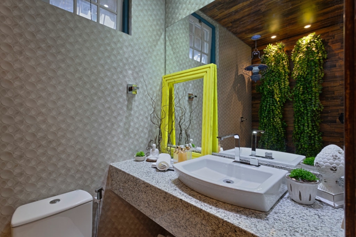 badezimmer einrichtungsideen modern nachhaltig zimmerpflanzen bad