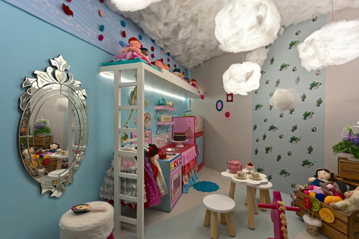casa de boneca architektenhaus brasilien kinderzimmer spielraum wandgestaltung