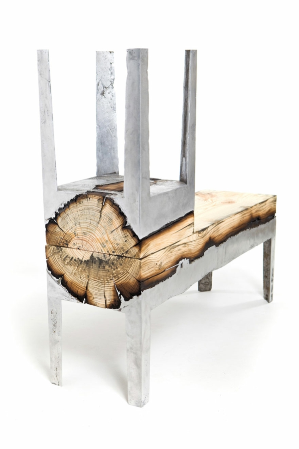 coole möbel design aluminium holz tisch und stühle rustikal