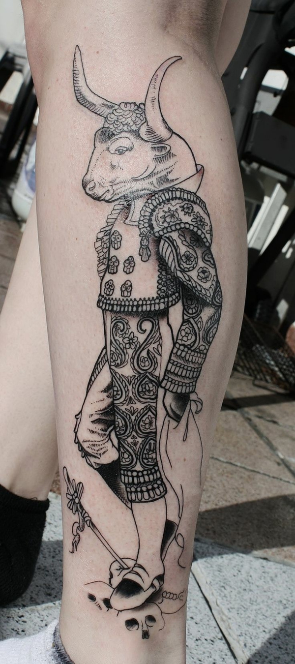 tattoos stier tattoo bein motive