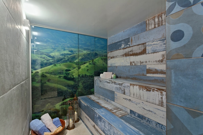 coole wohnideen private sauna holzbänke diy ideen kreativ nachhaltiges design