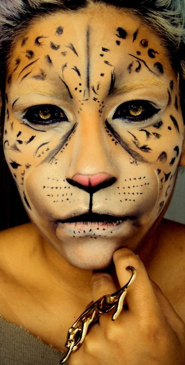 halloween schminken ideen tiger