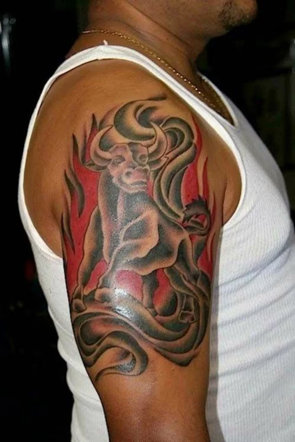 tattoos designs für männer stier tattoo cool