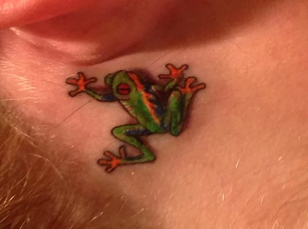 frosch tattoo hinterm ohr tattoos
