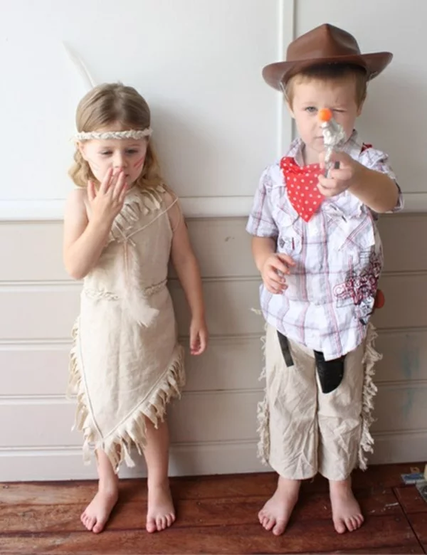 cowboys kinderkostüme originell basteln  halloween  
