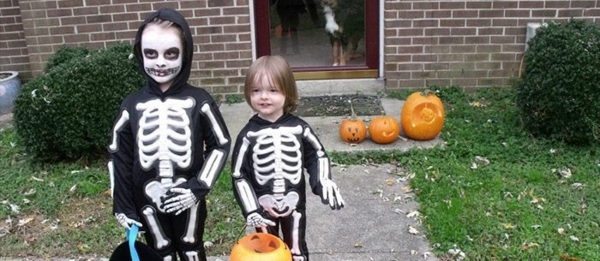 halloween kinderkostüme originell basteln skeleton