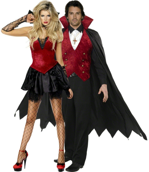 karnevalskostüme halloween verkleidung schwarz rot