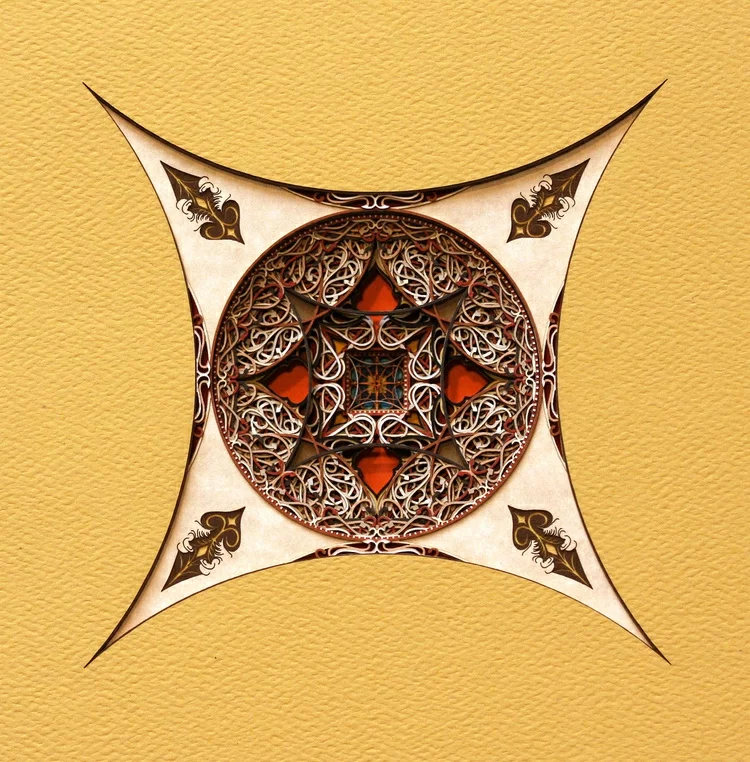 papier laserschneiden papierkunst eric standley moderne kunst religiöse symbole