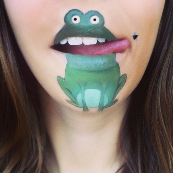 schminken lippen grüm farbe Comicfiguren frosch