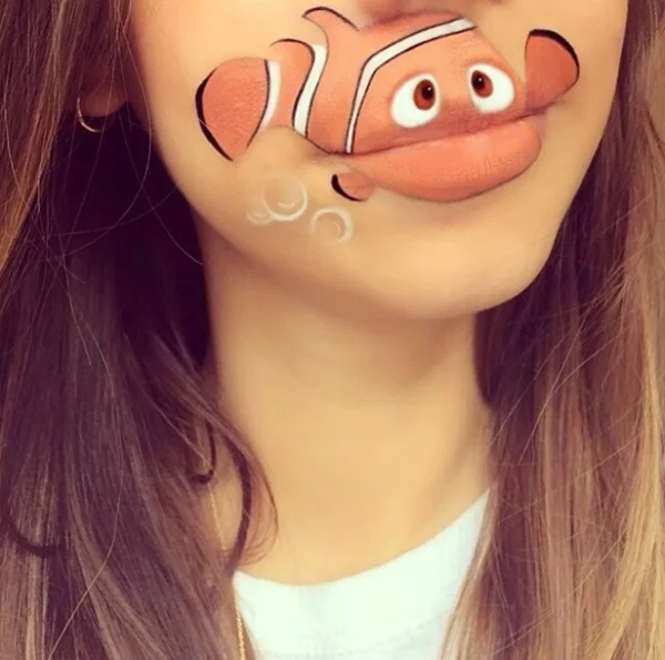 schminken lippen fisch ozean Comicfiguren nemo