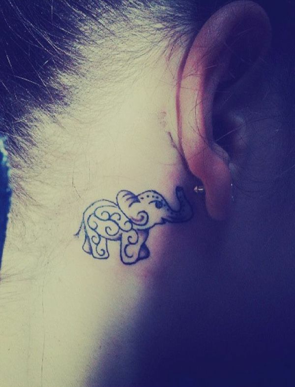 tattoo ohr tattoos frauen elefant