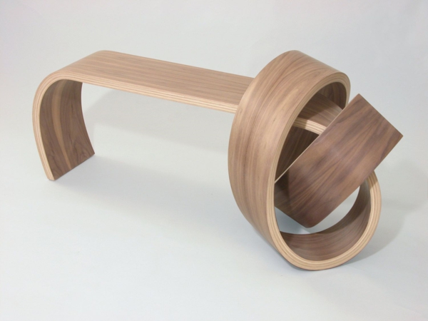 Designermöbel aus Holz knoten binden