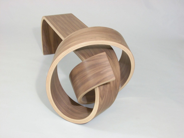 Coole modern Designermöbel aus Holz sitzbank