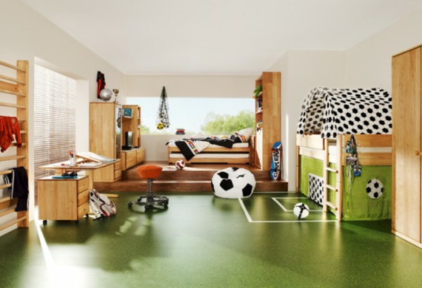 Fussball Deko fußboden Hause fußballfans team7 wohnzimmer