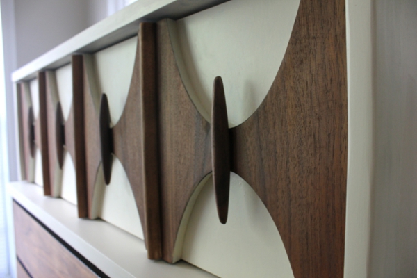 geometrisch Wohnzimmerschränke Sideboards aus Birkenholz rauten