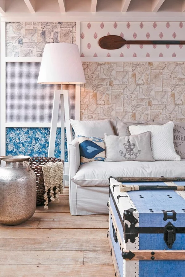 Wohnzimmer einrichten Ideen modern sofa stehlapme