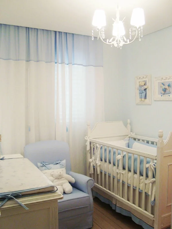 babyzimmer komplett gestalten gardinen kronleuchter