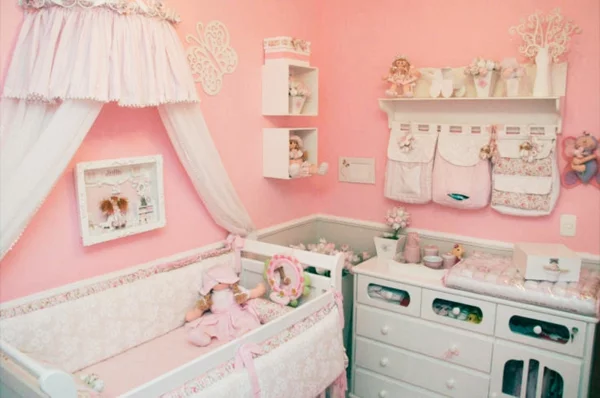 babyzimmer komplett gestalten rosa mädchen