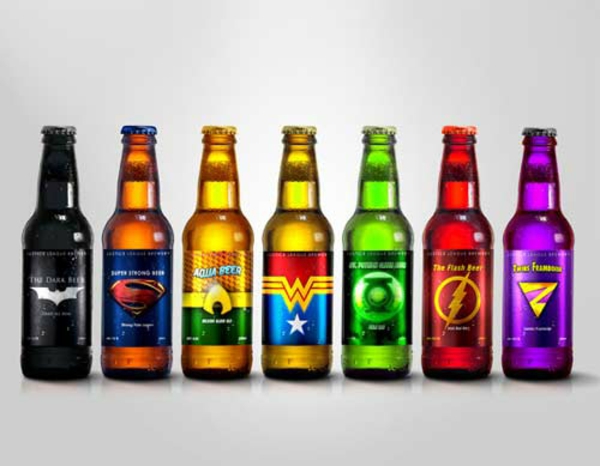 Coole Bierflaschen Etiketten Von Superhelden