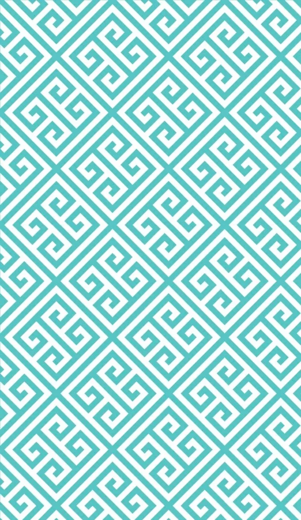 blaue wandtapeten tapetenmuster geometrisches muster türkis weiß
