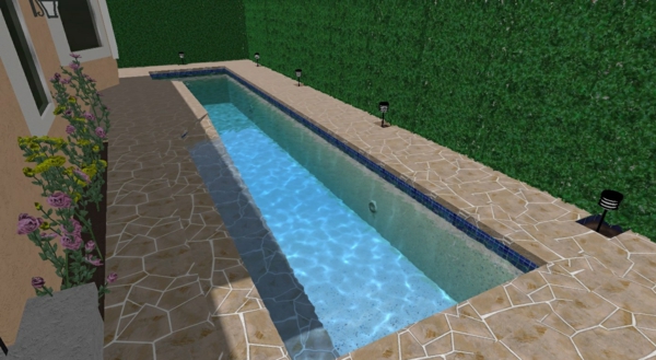 grüne wand als schwimmbad design