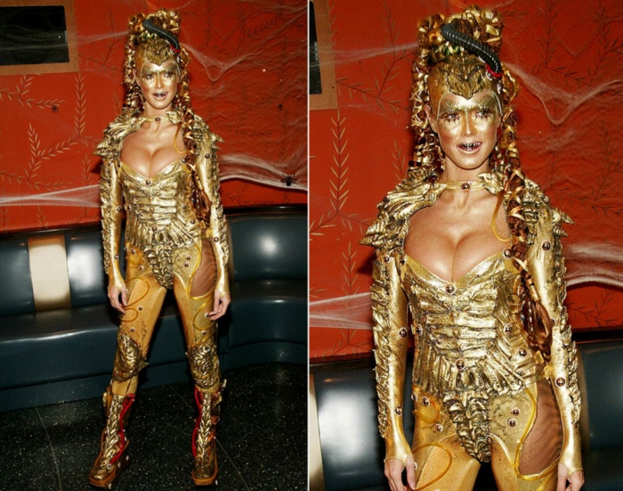 halloween kostüme ideen goldfee heidi klum 2003