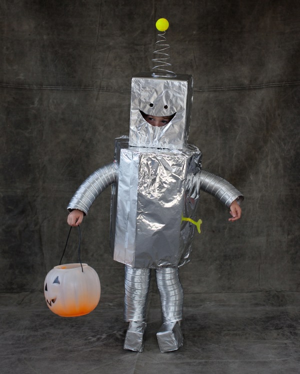 kinder halloween kostüme selber machen roboter