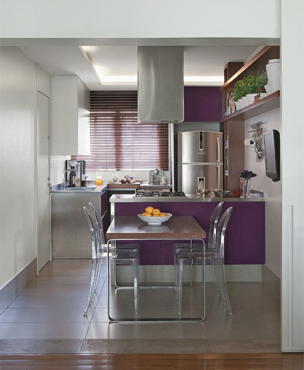 küche möbel set lila elemente