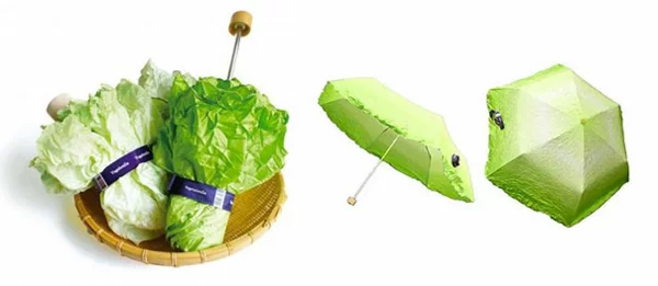 lustige regenschirme gesund essen gemüse