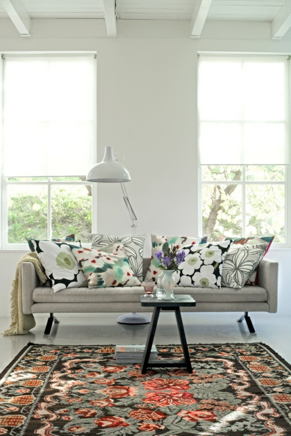 Stoffe und Tapeten mit Blumenmuster - Tolle Innenausstattung Ideen