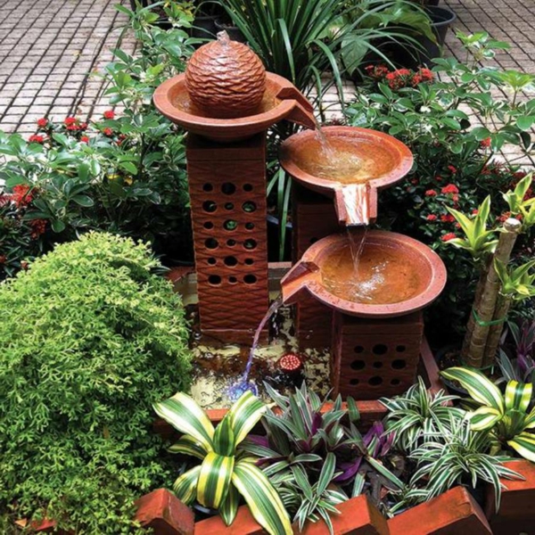 Moderne Gartengestaltung Tolle Ausstattung Des Innenhofs Mit Brunnen